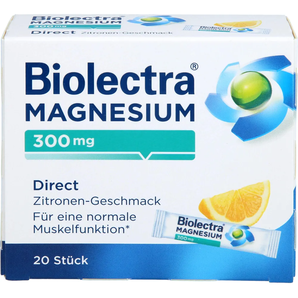 Biolectra Magnesium 300 mg Direct Zitrone Sticks 20 St