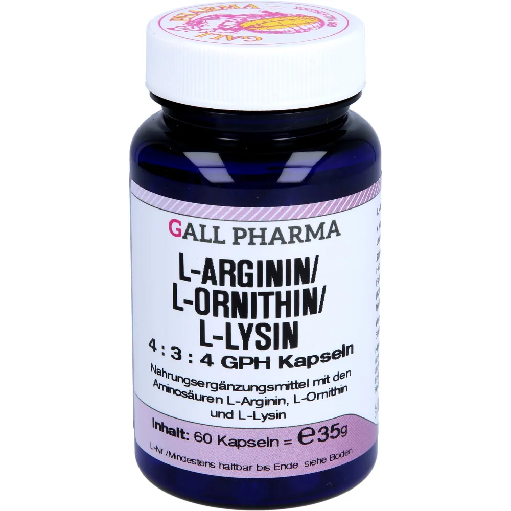 L-Arginin/L-Ornithin/L-Lysin 4:3:4 Gph Kapseln 60 St