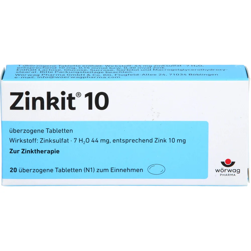 Zinkit 10 überzogene Tabletten 20 St
