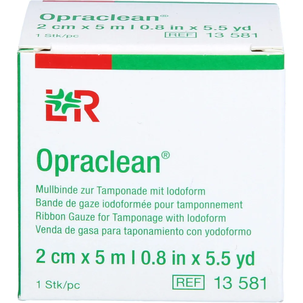 Opraclean Mullbinde z.Tampon.m.Jodoform 2 cmx5 m 1 St