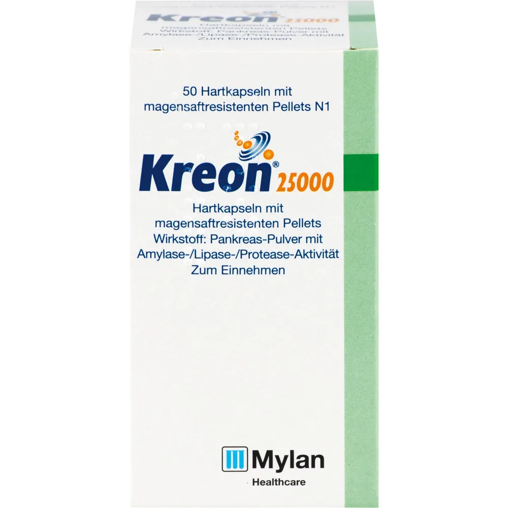 Kreon 25.000 Hartkps.m.magensaftr.überz.Pellets 50 St