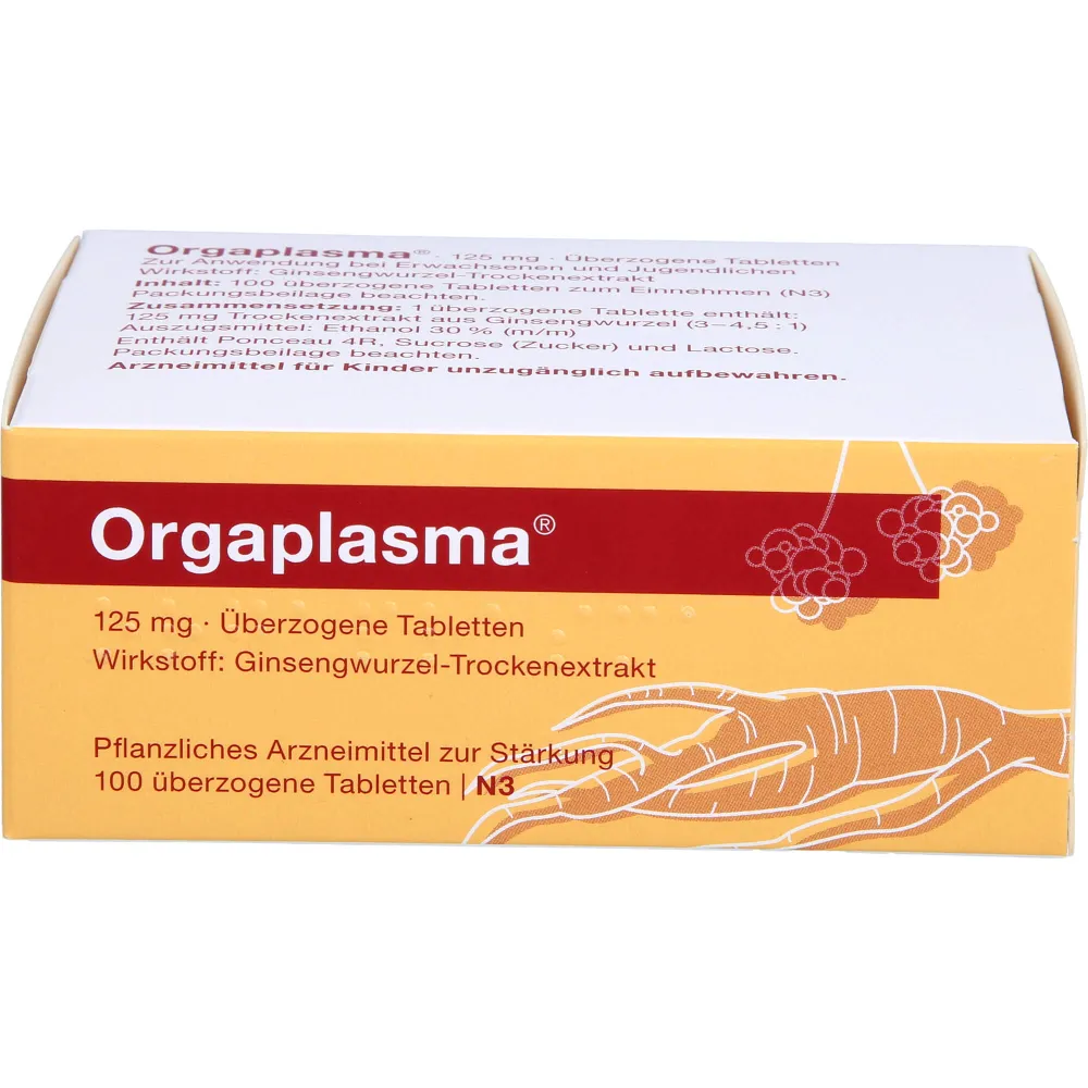 Orgaplasma überzogene Tabletten 100 St