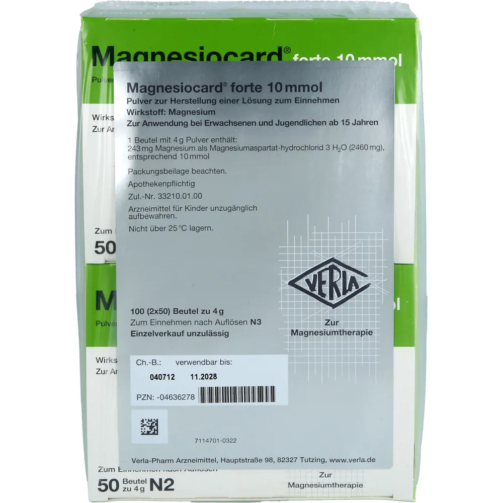 Magnesiocard forte 10 mmol Plv.z.Her.e.Lsg.z.Einn. 100 St