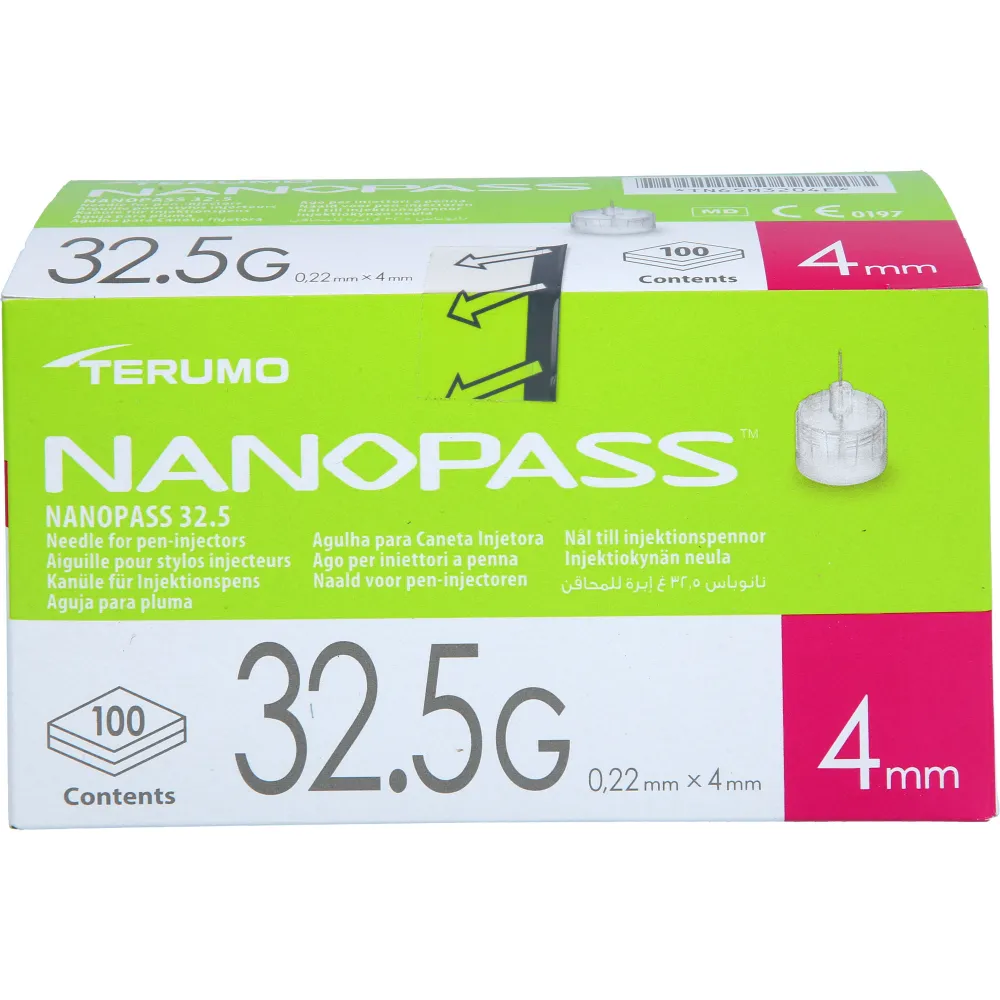 Terumo Nanopass 32,5 Pen Kanüle 0,22x4 mm 100 St