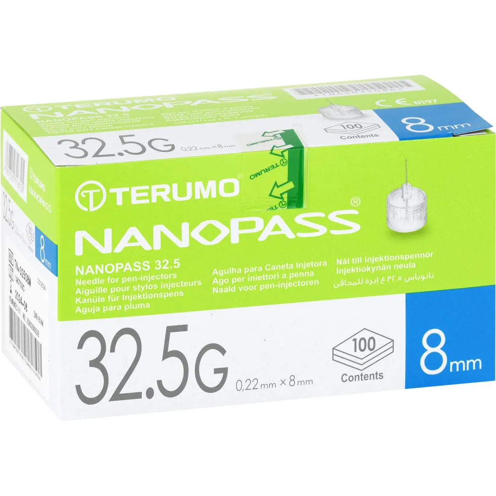 Terumo Nanopass 32,5 Pen Kanüle 0,22x8 mm 100 St