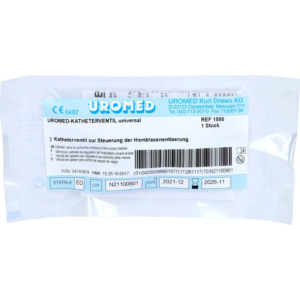 Uromed Katheterventil universal 1500 1 St