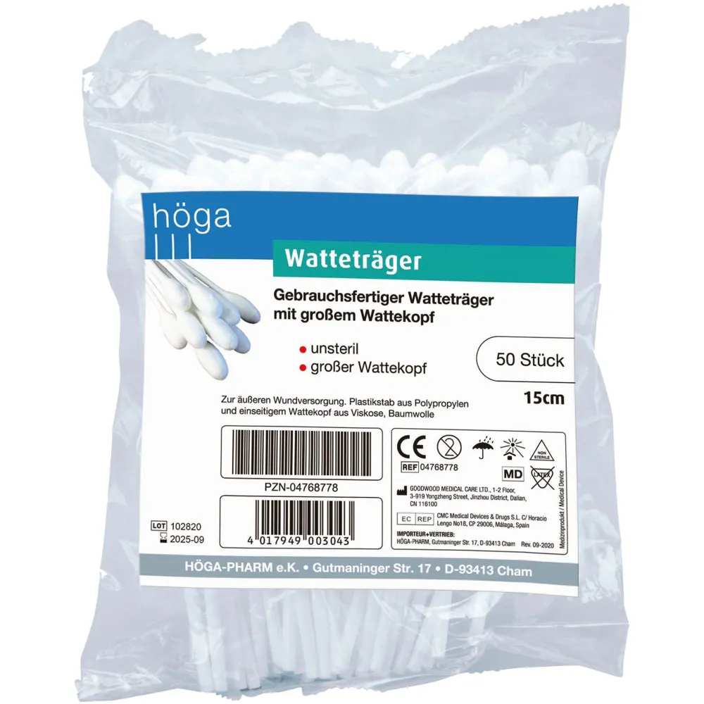 Watteträger 15 cm m.großen Wattekopf 50 St