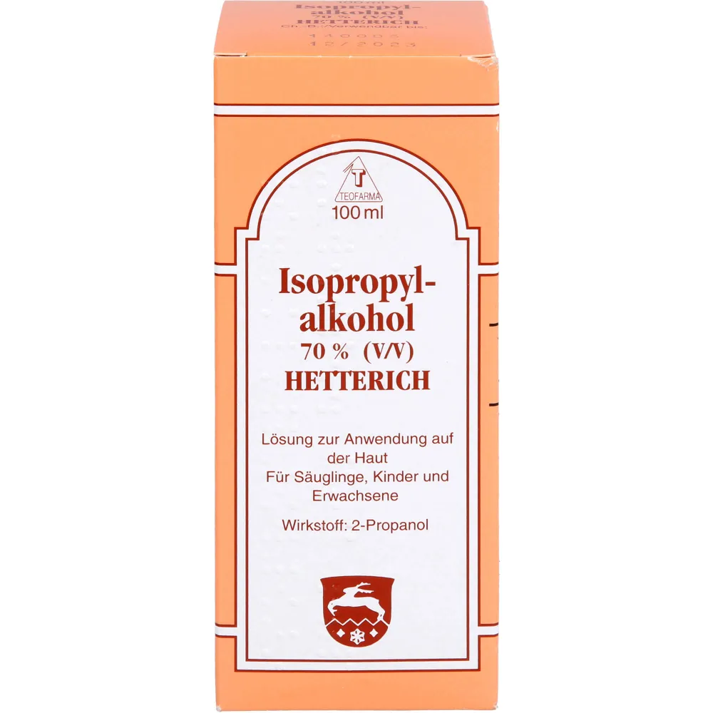 Isopropylalkohol 70% V/V Hetterich 100 ml