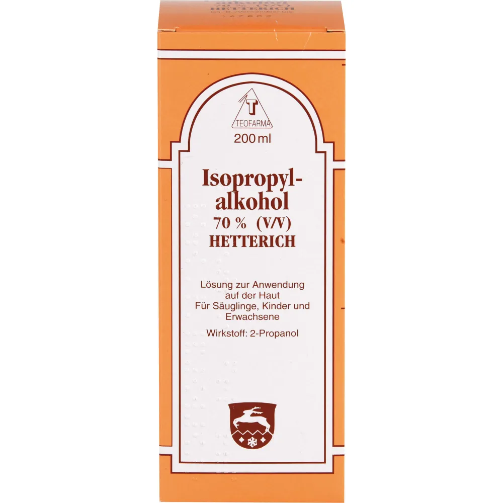 Isopropylalkohol 70% V/V Hetterich 200 ml