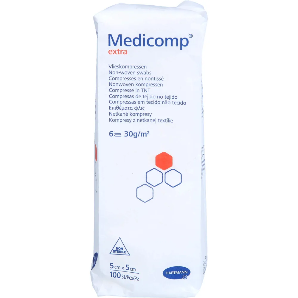 Medicomp extra Vlieskomp.unsteril 5x5 cm 6fach 100 St
