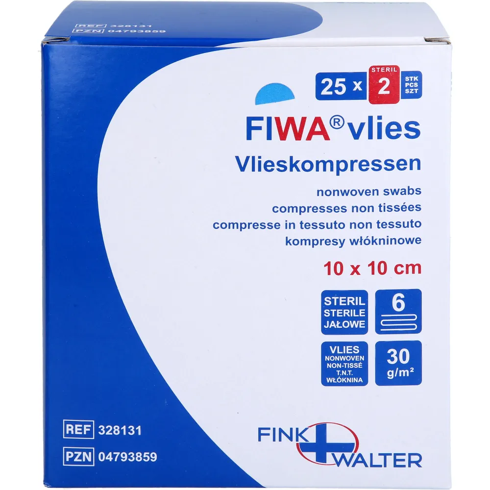 Vlieskompressen steril 10x10 cm 6fach 50 St