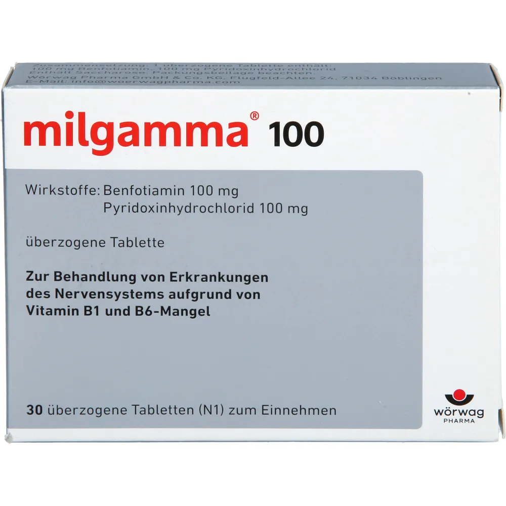 Milgamma 100 mg überzogene Tabletten 30 St