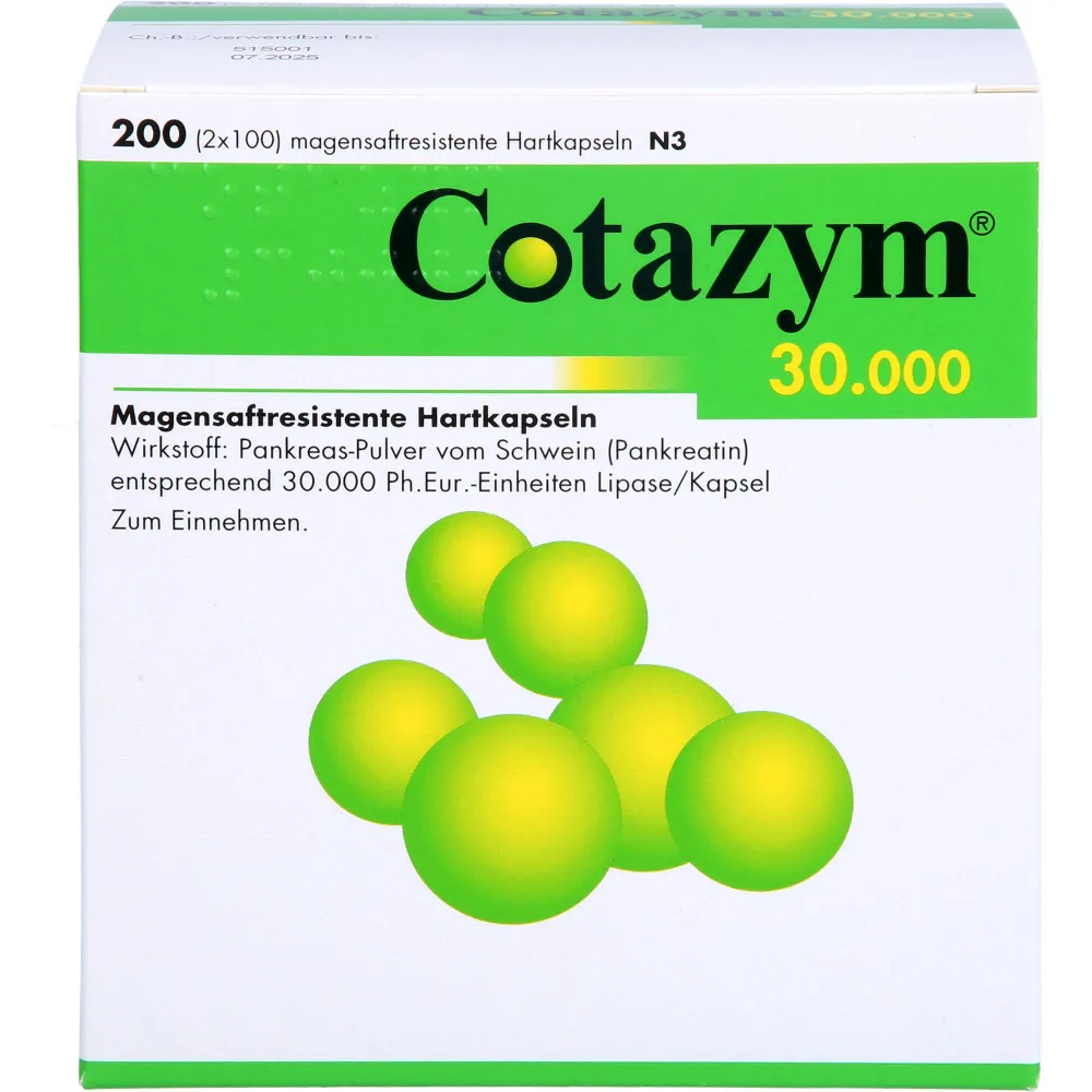 Cotazym 30.000 Pellets magensaftresistente Kapseln 200 St