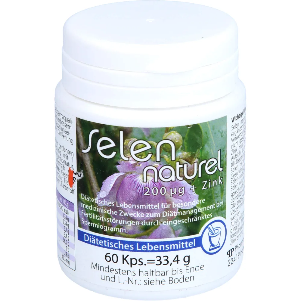 Selennaturel 200 µg+Zink Kapseln 60 St