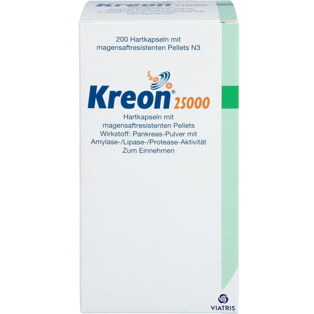 Kreon 25.000 Hartkps.m.magensaftr.überz.Pellets 200 St