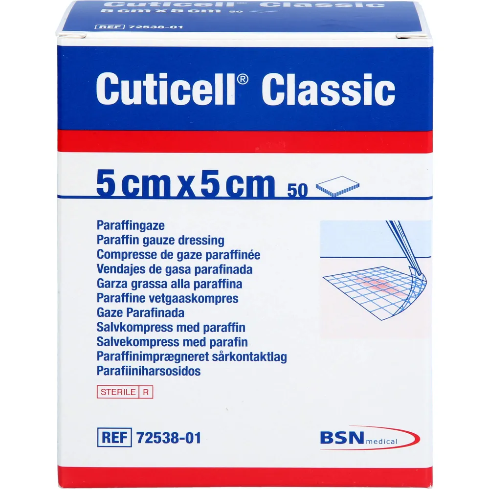 Cuticell Classic Wundgaze 5x5 cm 50 St