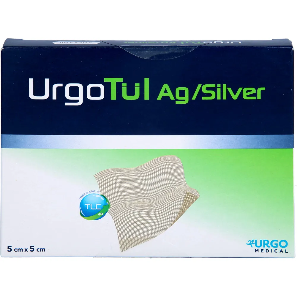 Urgotül Silver 5x5 cm Wundgaze 10 St