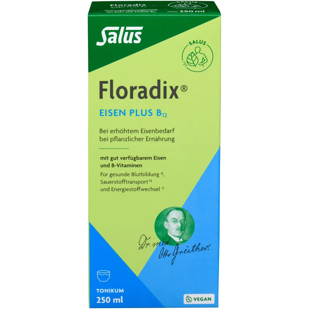 Floradix Eisen plus B12 vegan Tonikum 250 ml