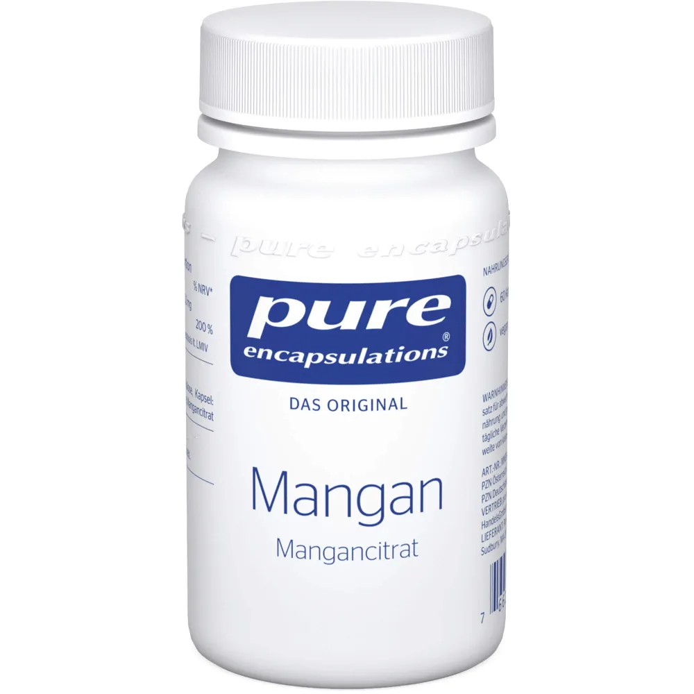 Pure Encapsulations Mangan Mangancitrat Kapseln 60 St