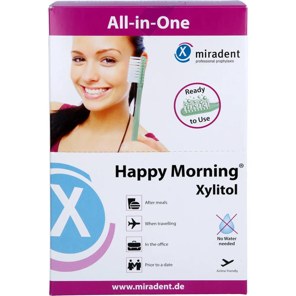 Miradent Einmalzahnbürste Happy Morning Xylitol 50 St