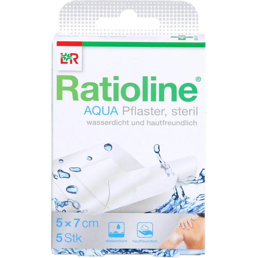 Ratioline aqua Duschpflaster Plus 5x7 cm steril 5 St