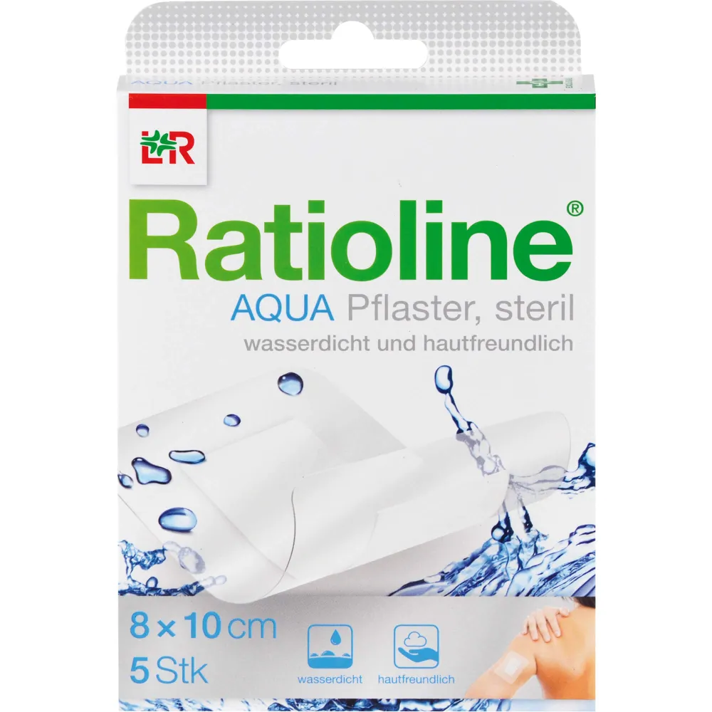 Ratioline aqua Duschpflaster Plus 8x10 cm steril 5 St