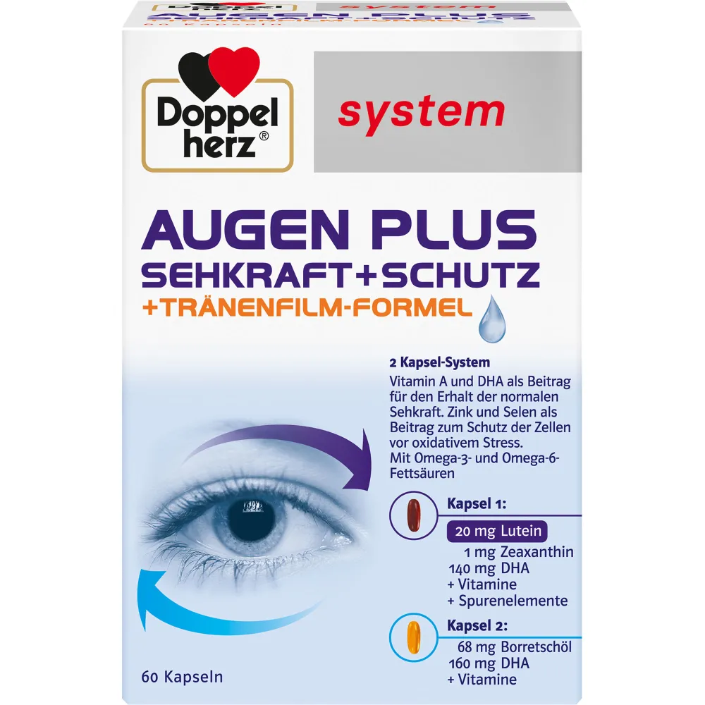Doppelherz Augen plus Sehkraft+Schutz system Kaps. 60 St