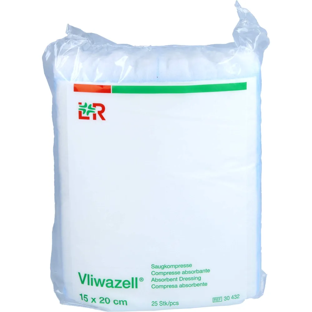 Vliwazell Saugkompressen unsteril 15x20 cm 25 St