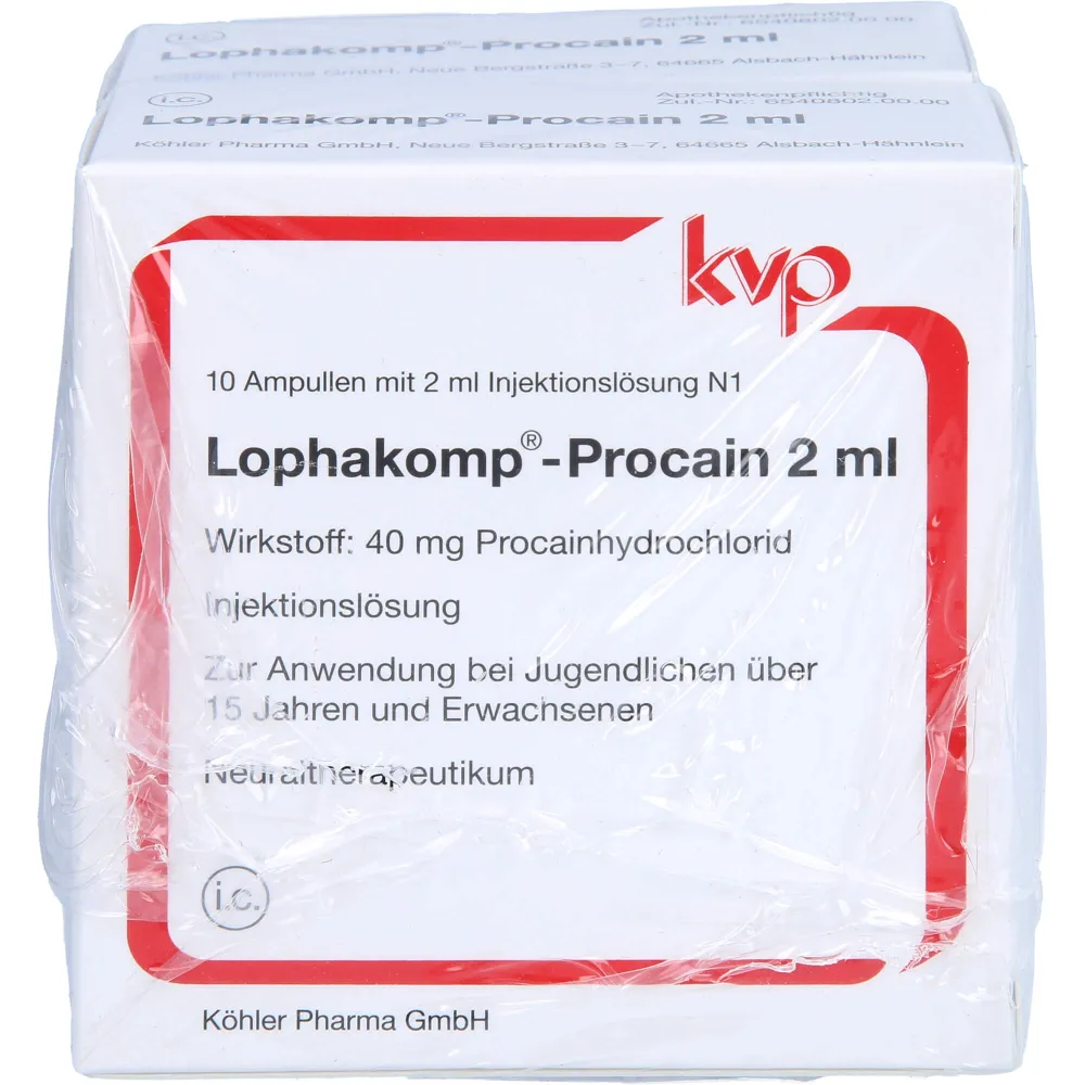 Lophakomp Procain 2 ml Injektionslösung 40 ml