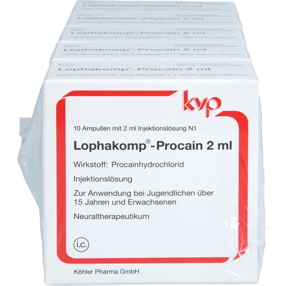 Lophakomp Procain 2 ml Injektionslösung 100 ml