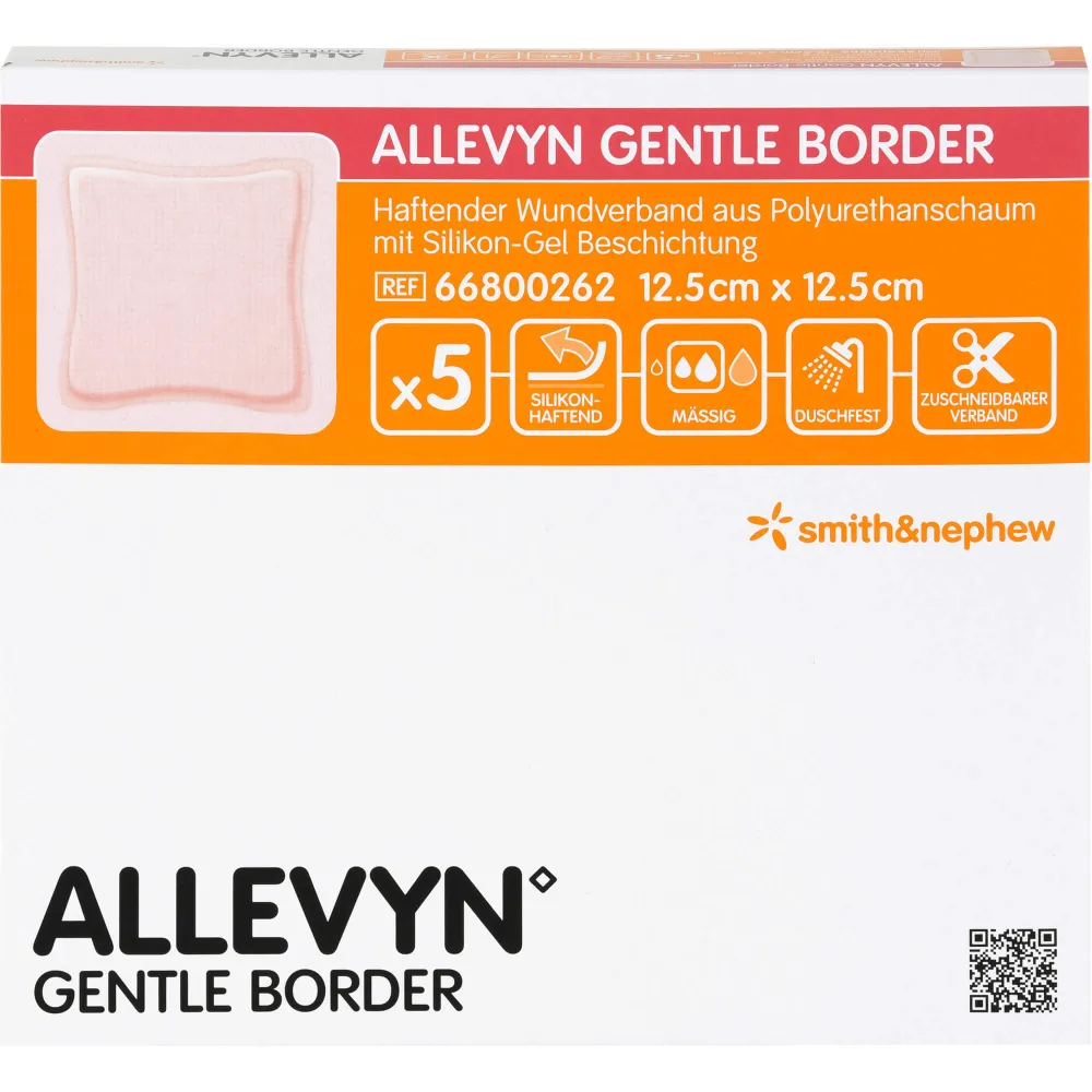 Allevyn Gentle Border 12,5x12,5 cm Schaumverb. 5 St