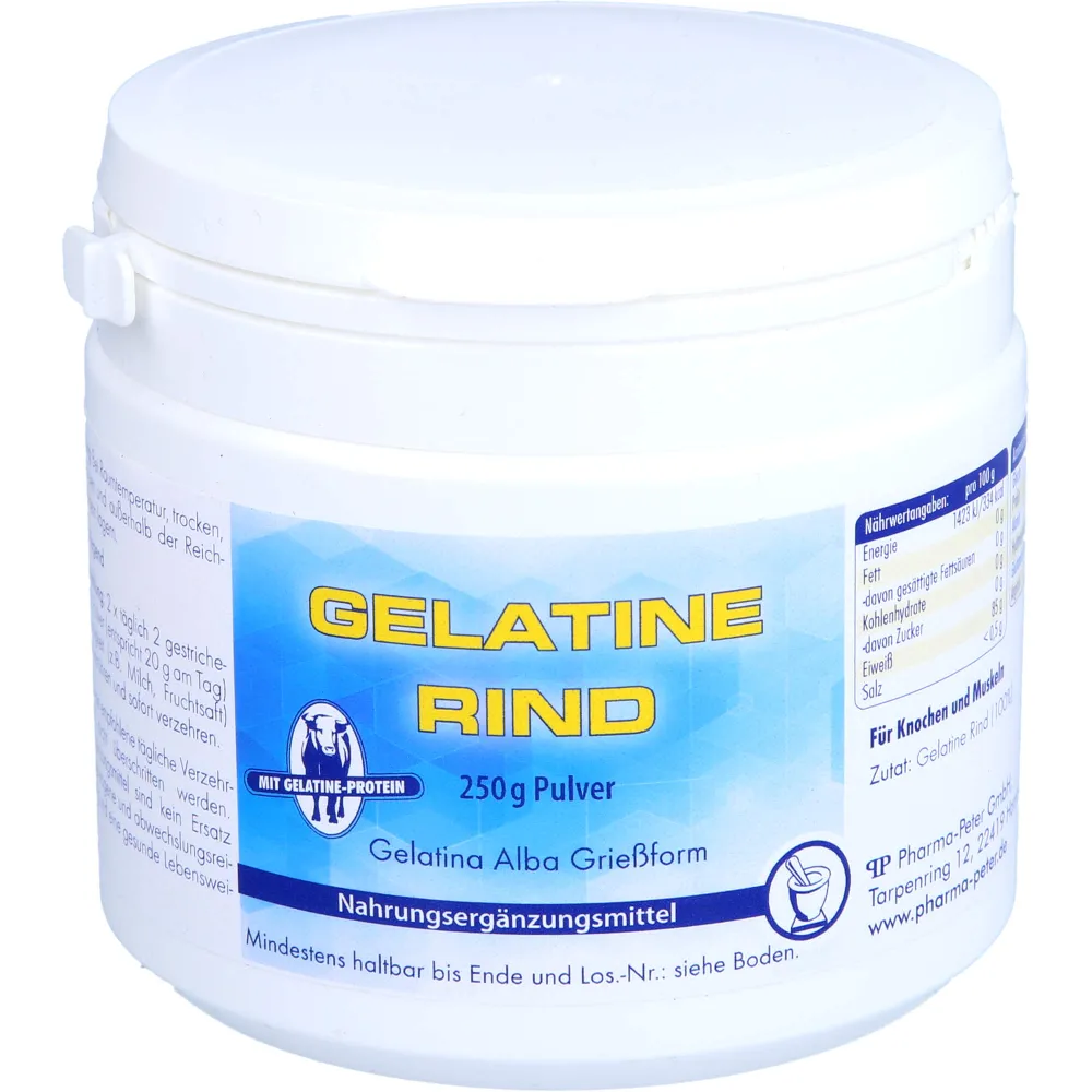 Gelatine Rind Pulver Dose 250 g
