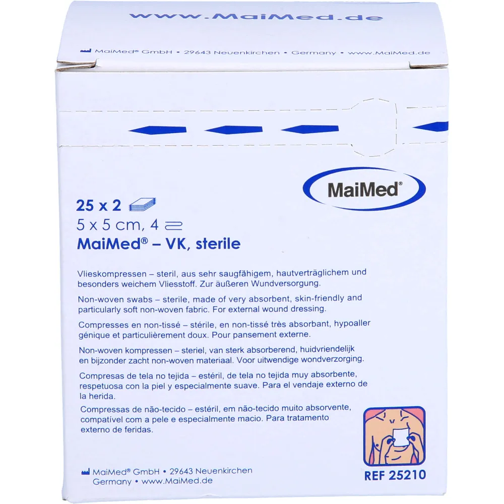 Vliesstoff-Kompressen steril 5x5 cm 4fach 50 St