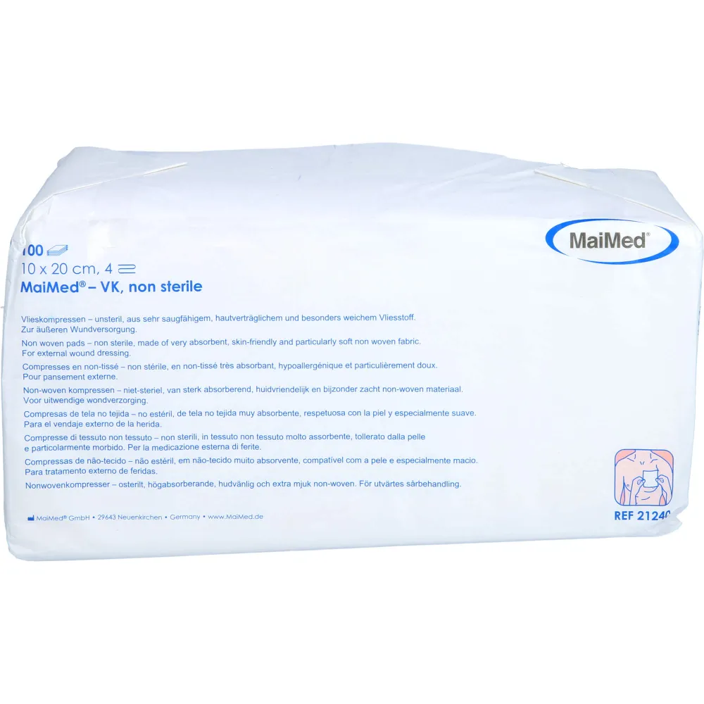 Vliesstoff-Kompressen unsteril 10x20 cm 4fach 100 St