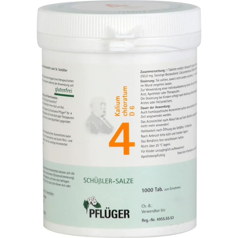 Biochemie Pflüger 4 Kalium chloratum D 6 Tabletten 1000 St