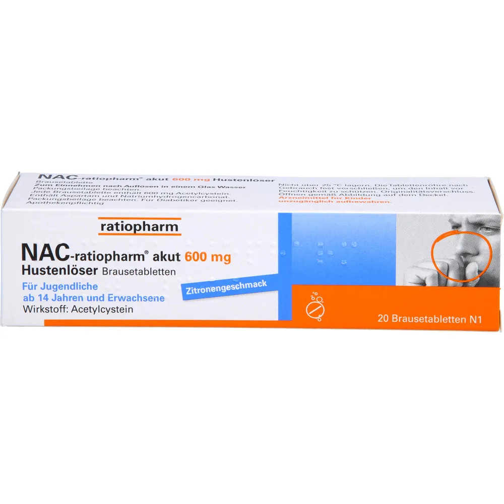 Nac-ratiopharm akut 600 mg Hustenlöser Brausetabl. 20 St