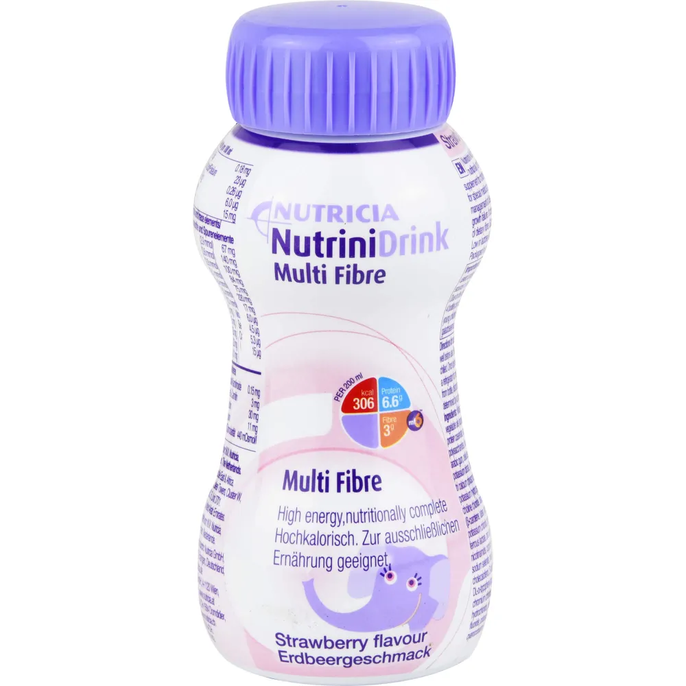 Nutrinidrink MultiFibre Erdbeergeschmack 200 ml
