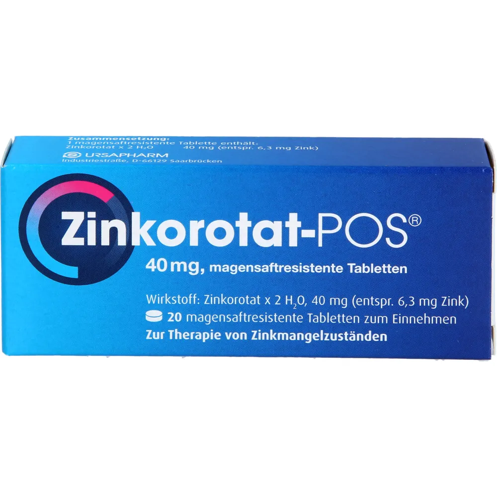 Zinkorotat Pos magensaftresistente Tabletten 20 St