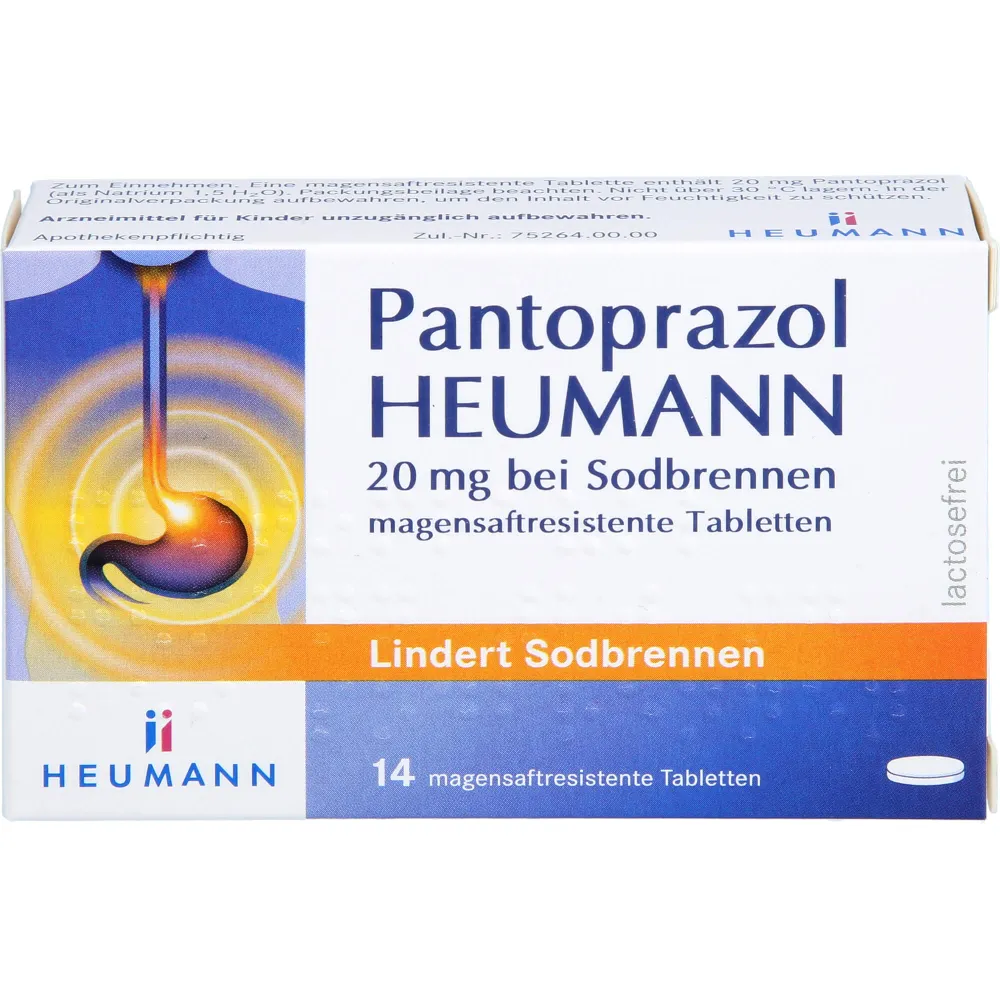 Pantoprazol Heumann 20 mg b.Sodbrennen msr.Tabl. 14 St