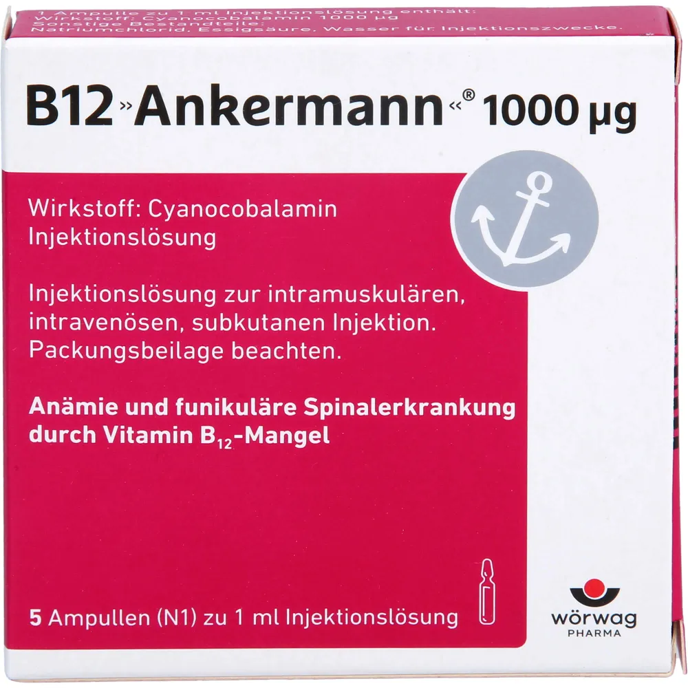 B12 Ankermann 1000 µg Injektionslösung Amp. 5 ml