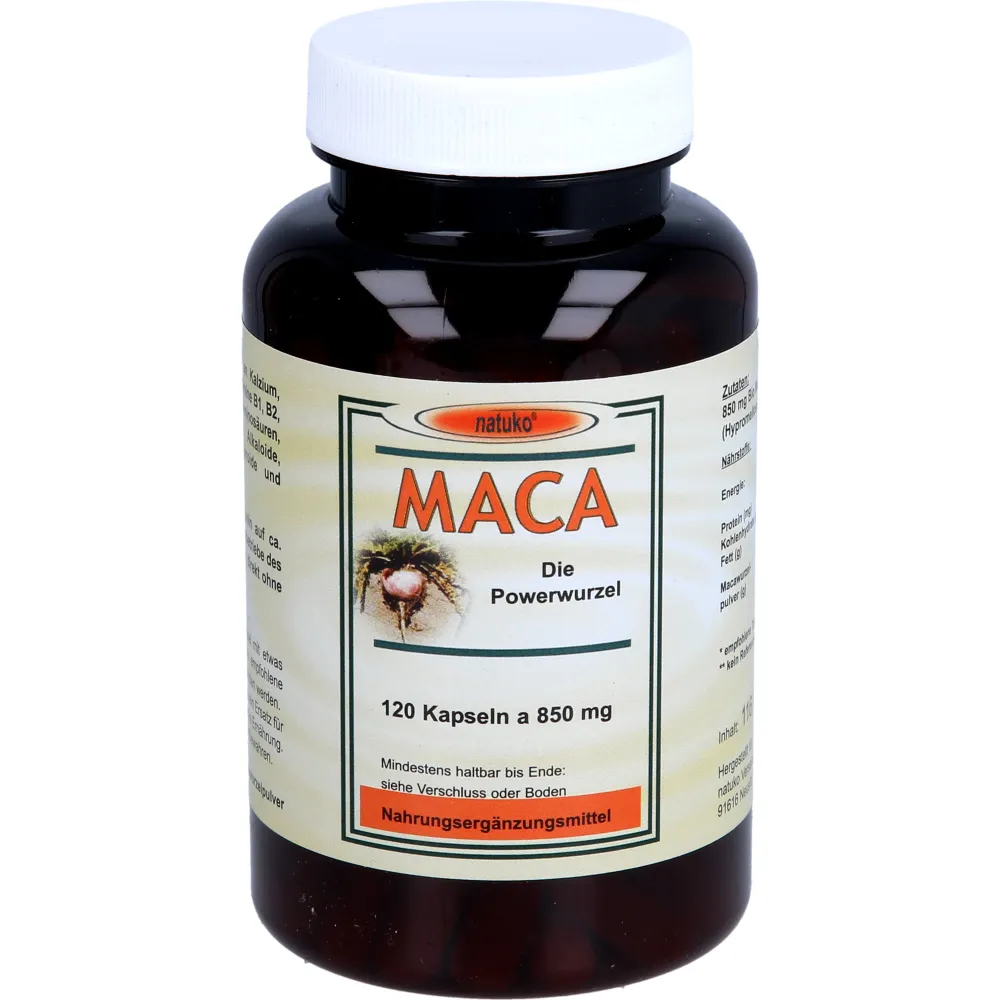Maca Kapseln 850 mg Macawurzelpulv.a.Ökoanbau 120 St