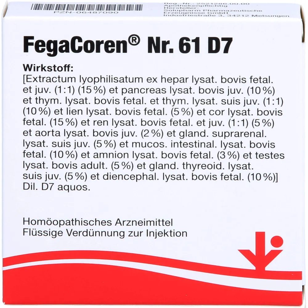 Fegacoren Nr.61 D 7 Ampullen 10 ml