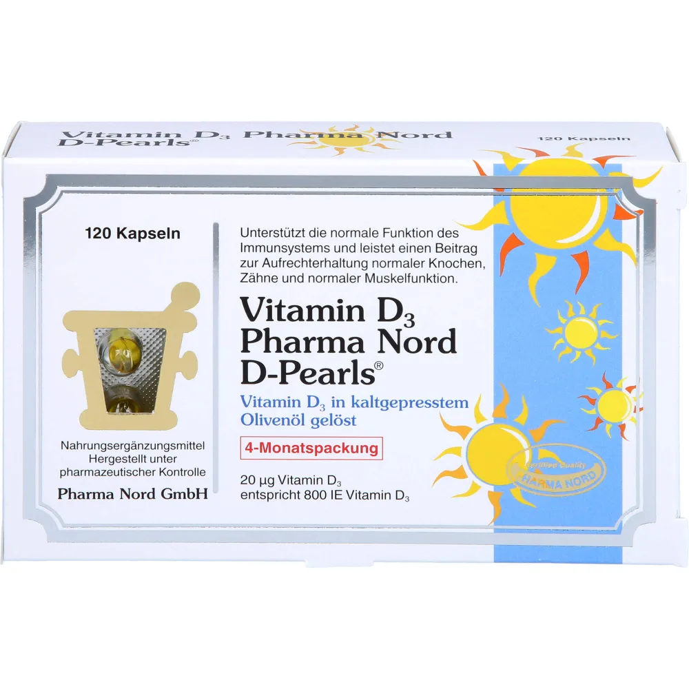 Vitamin D3 Pharma Nord 20 µg Kapseln 120 St