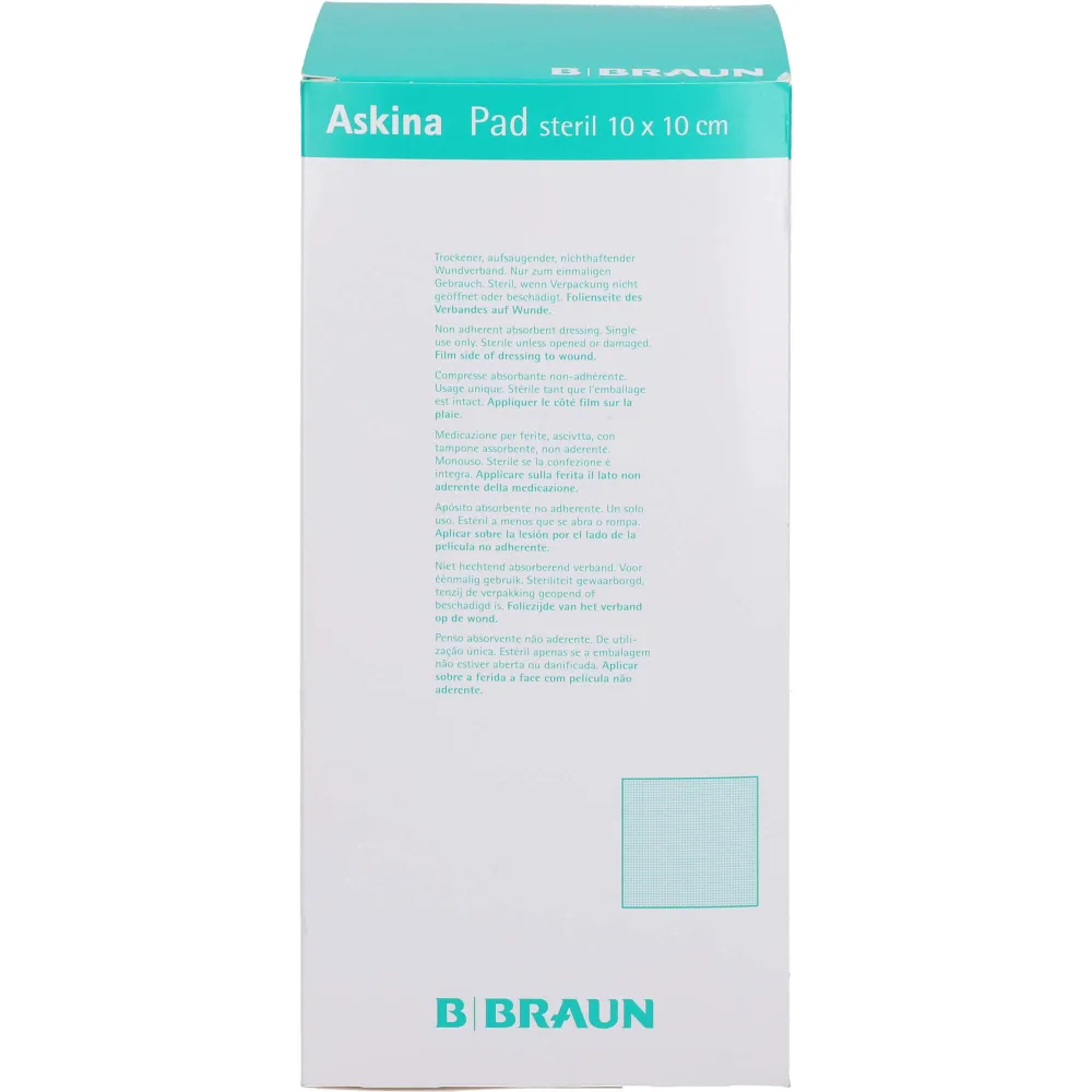 Askina Pad Wundauflage 10x10 cm nicht haftend 100 St