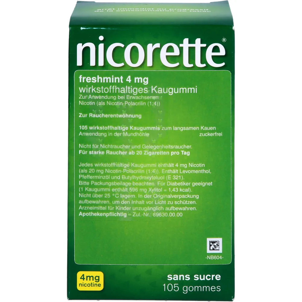 Nicorette 4 mg freshmint Kaugummi 105 St