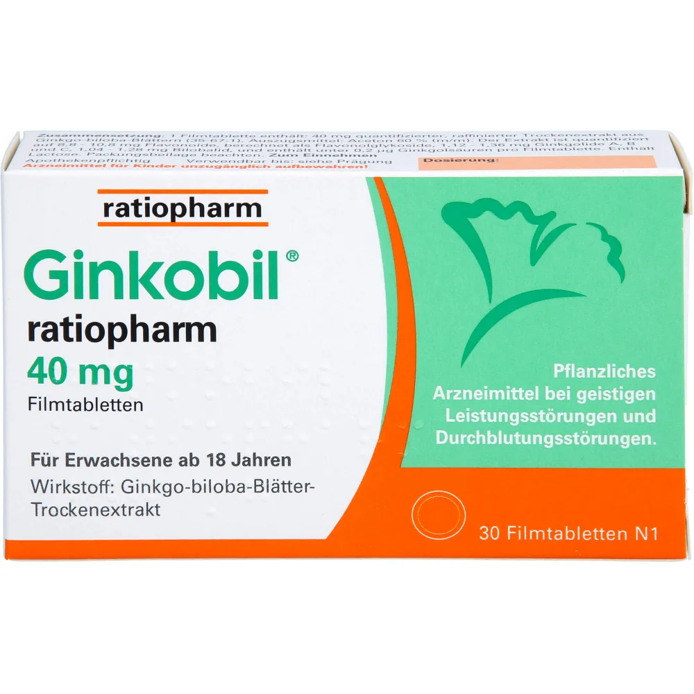 Ginkobil-ratiopharm 40 mg Filmtabletten 30 St