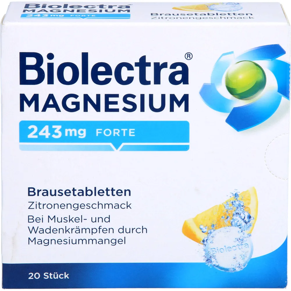 Biolectra Magnesium 243 mg forte Zitrone Br.-Tabl. 20 St