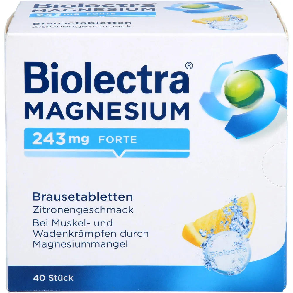 Biolectra Magnesium 243 mg forte Zitrone Br.-Tabl. 40 St