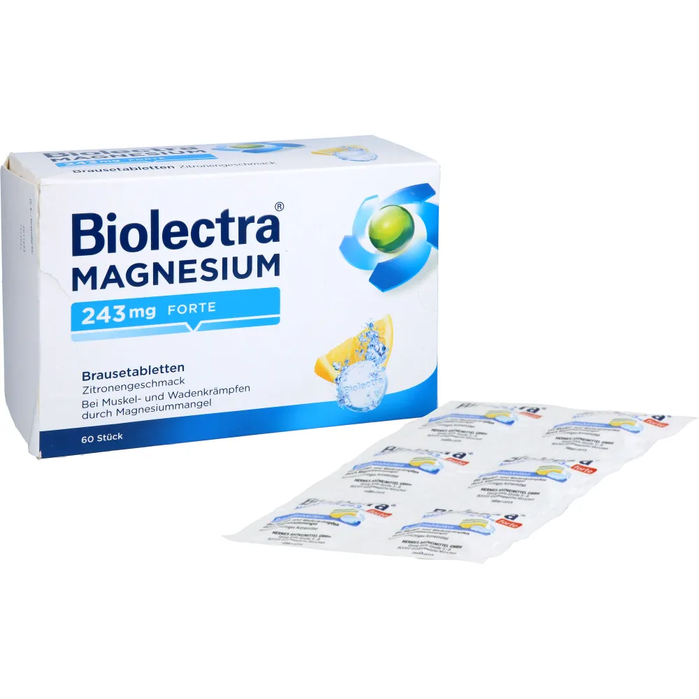 Biolectra Magnesium 243 mg forte Zitrone Br.-Tabl. 60 St
