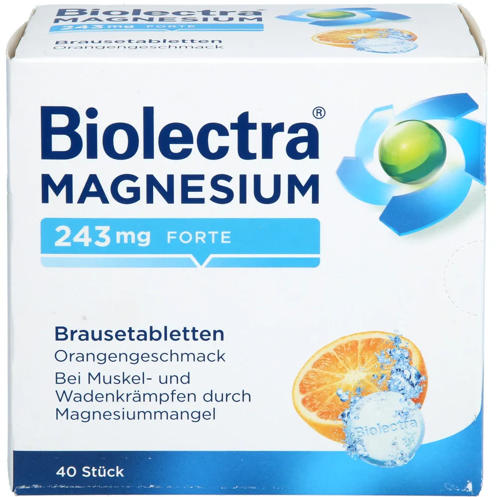 Biolectra Magnesium 243 mg forte Orange Brausetab. 40 St